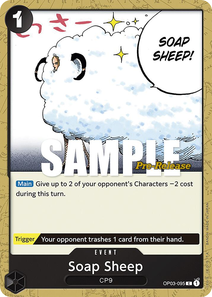 Soap Sheep OP03-095 Pre-Release Stamp card, Pillars of Strength