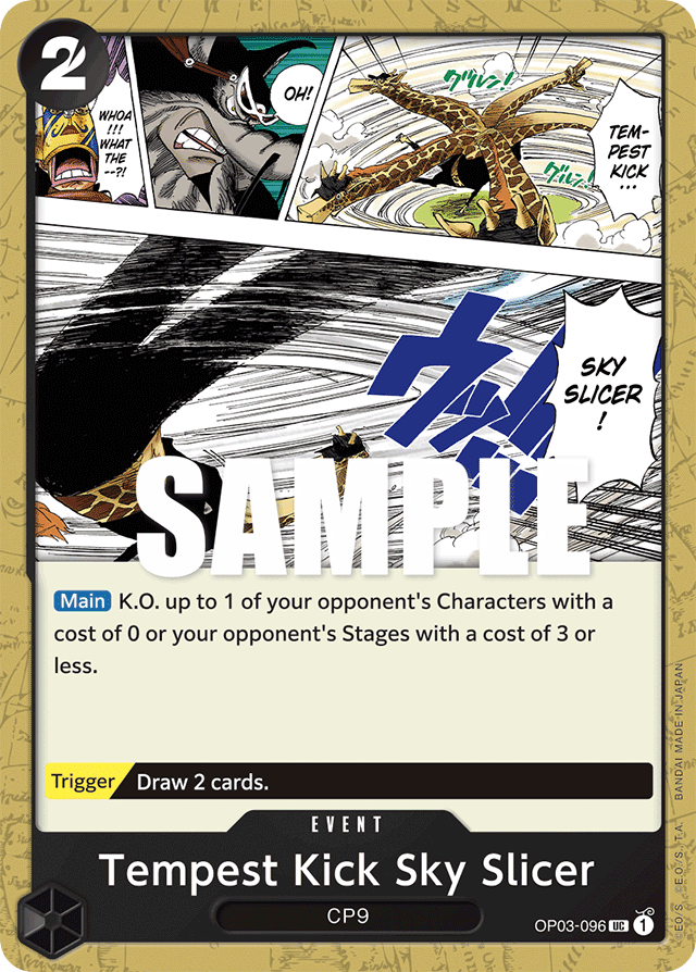Tempest Kick Sky Slicer OP03-096 card, Pillars of Strength