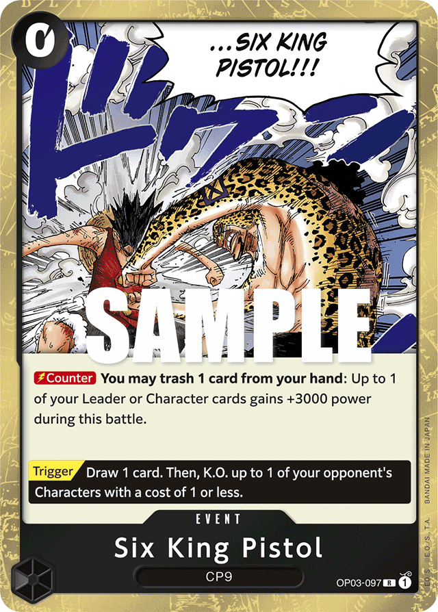 Six King Pistol OP03-097 card, Pillars of Strength