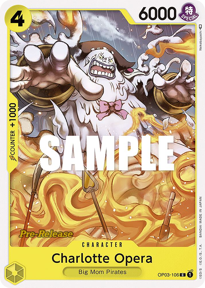 Charlotte Opera OP03-106 Pre-Release Stamp card, Pillars of Strength