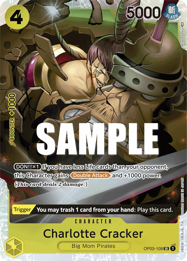 Charlotte Cracker OP03-108 card, Pillars of Strength