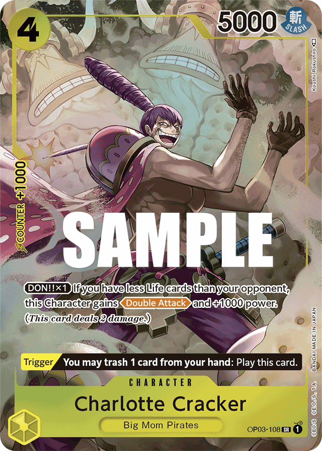 Charlotte Cracker OP03-108 Alt Art card, Pillars of Strength