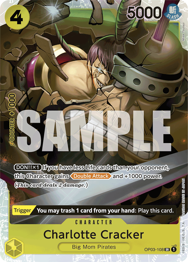 Charlotte Cracker OP03-108 Reprint card, Pillars of Strength