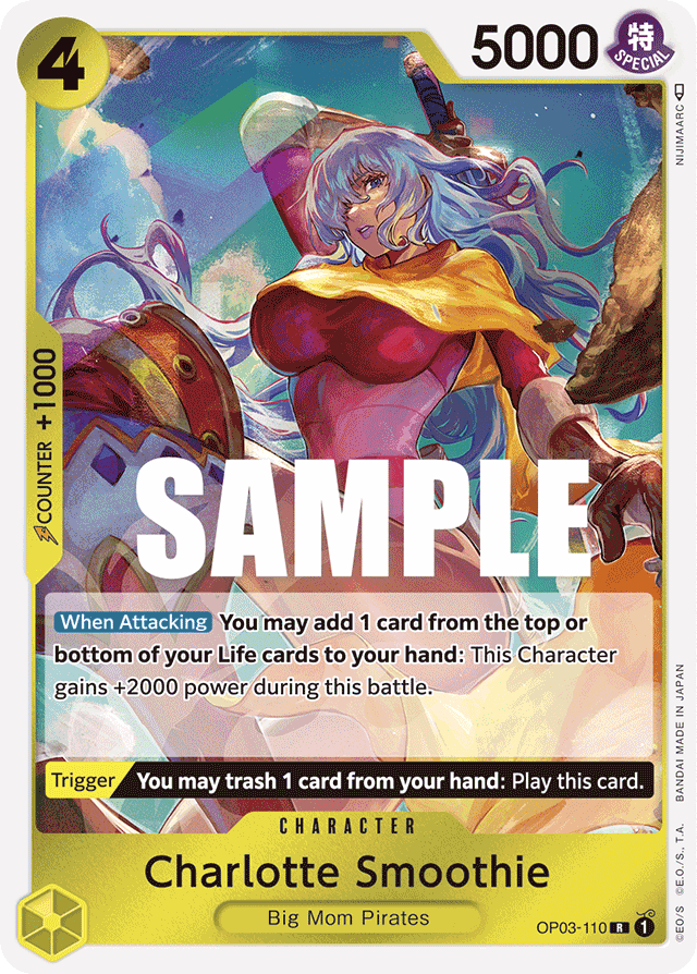 Charlotte Smoothie OP03-110 card, Pillars of Strength