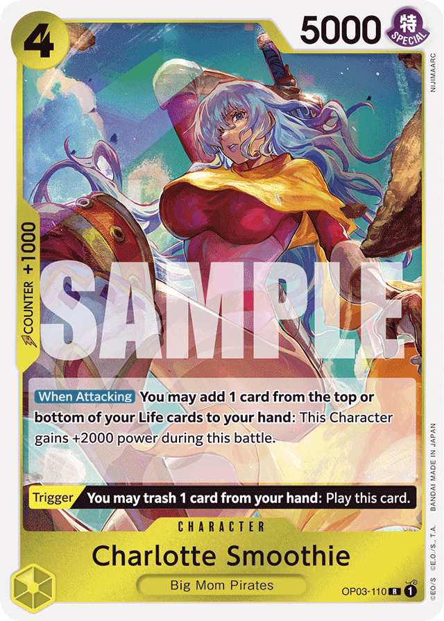 Charlotte Smoothie OP03-110 Premium Reprint card, Pillars of Strength