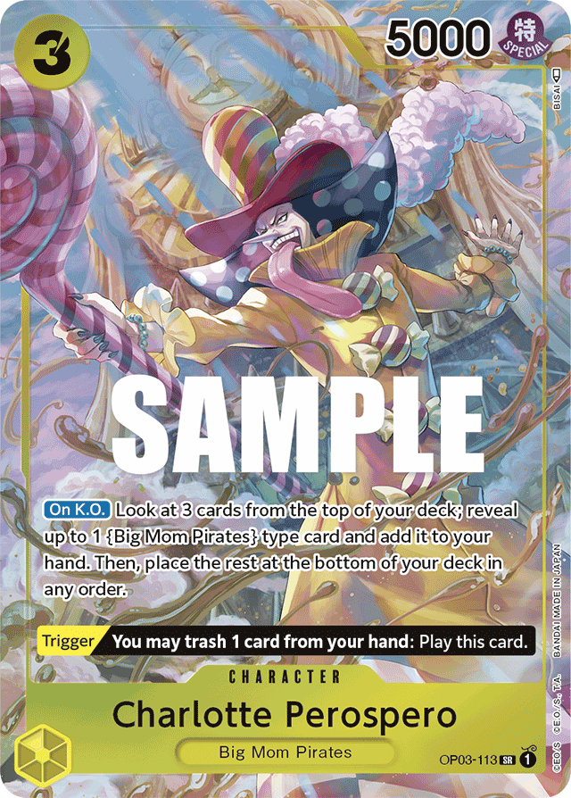 Charlotte Perospero OP03-113 Alt Art card, Pillars of Strength