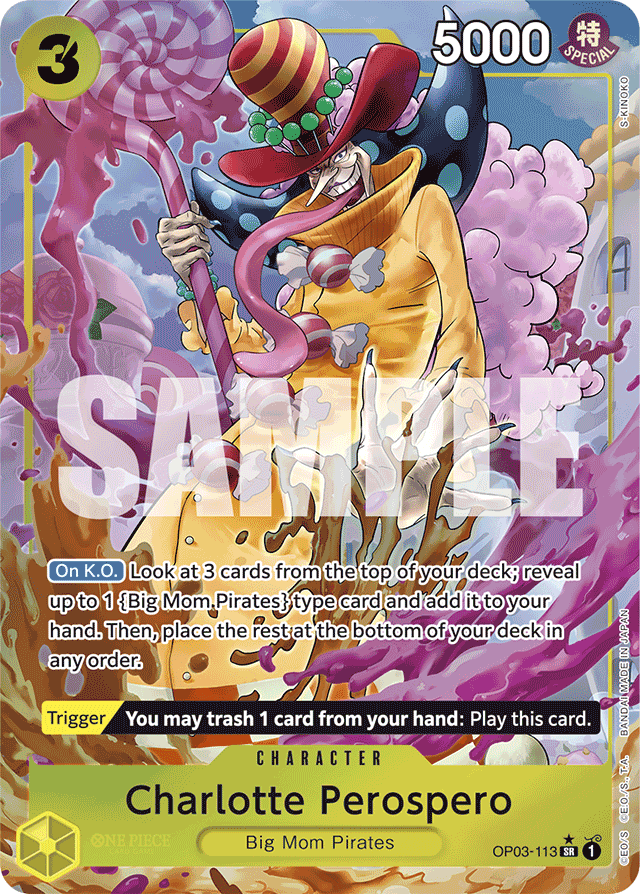 Charlotte Perospero OP03-113 Premium Alt Art card, Pillars of Strength