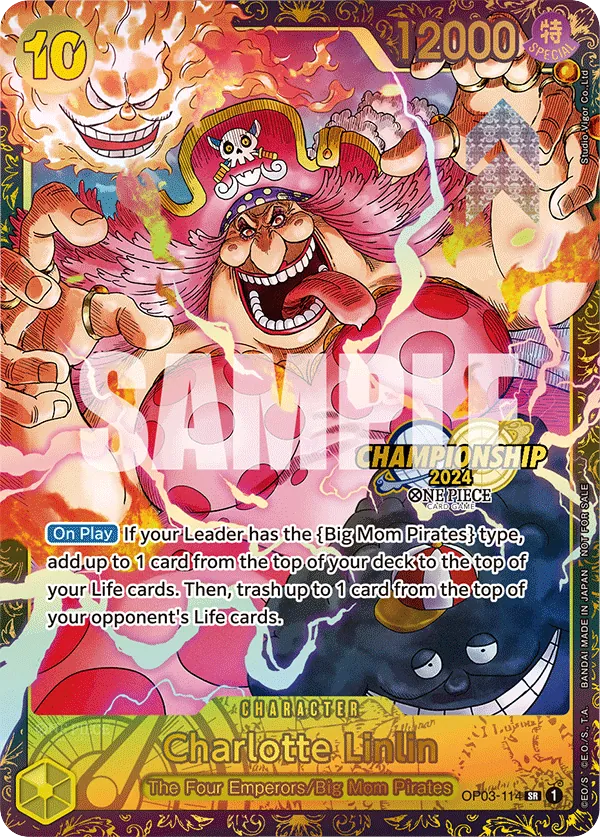Charlotte Linlin OP03-114 Championship Stamp 2024 card, Pillars of Strength