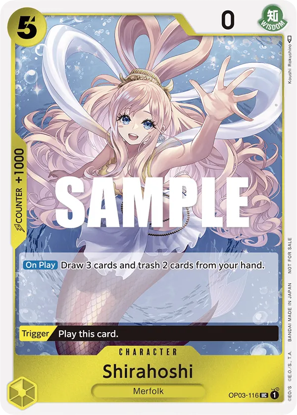 Shirahoshi OP03-116 Dash Pack Alt Art card, Pillars of Strength
