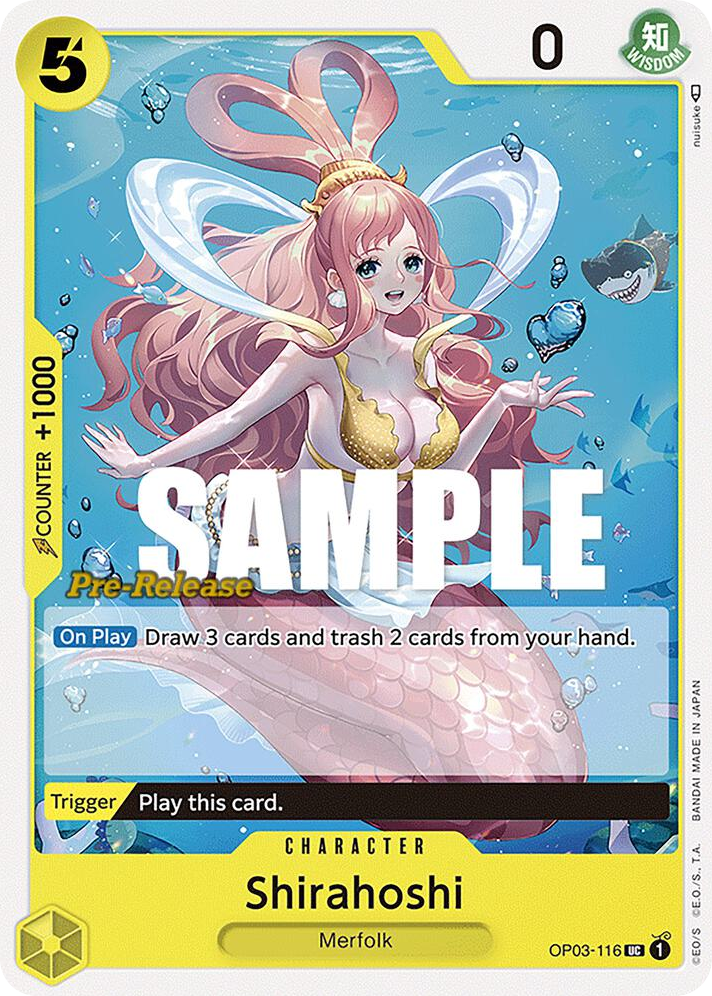 Shirahoshi OP03-116 Pre-Release Stamp card, Pillars of Strength