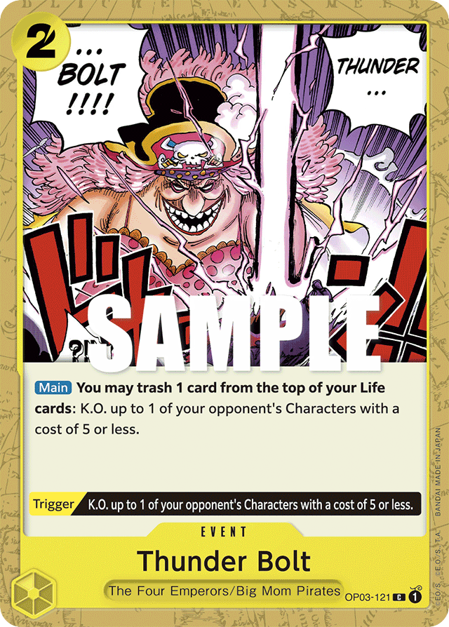 Thunder Bolt OP03-121 card, Pillars of Strength