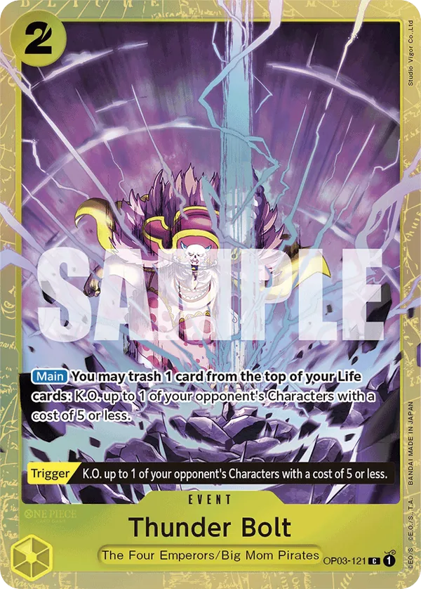 Thunder Bolt OP03-121 Best Selection Vol. 1 Alt Art card, Pillars of Strength