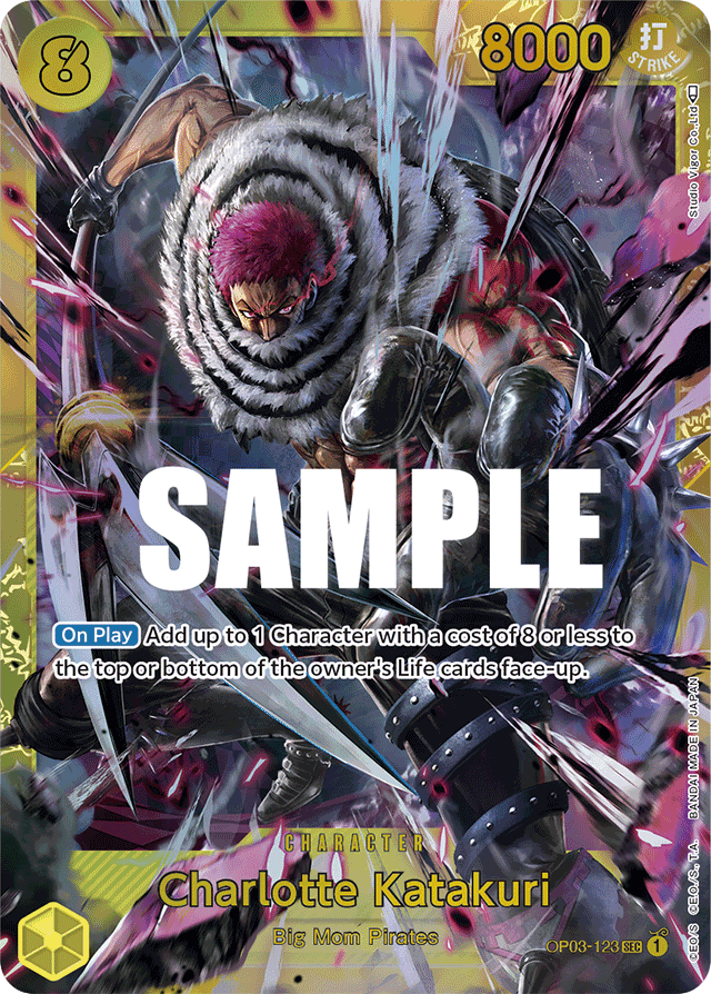 Charlotte Katakuri OP03-123 card, Pillars of Strength