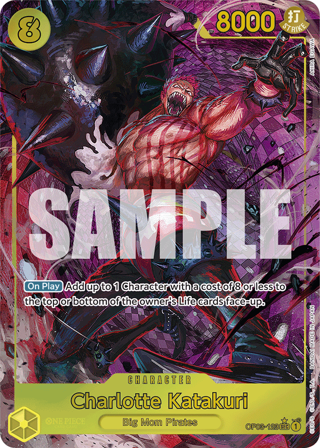 Charlotte Katakuri OP03-123 Premium Alt Art card, Pillars of Strength