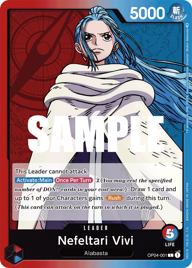 Nefeltari Vivi OP04-001 card, Kingdoms of Intrigue