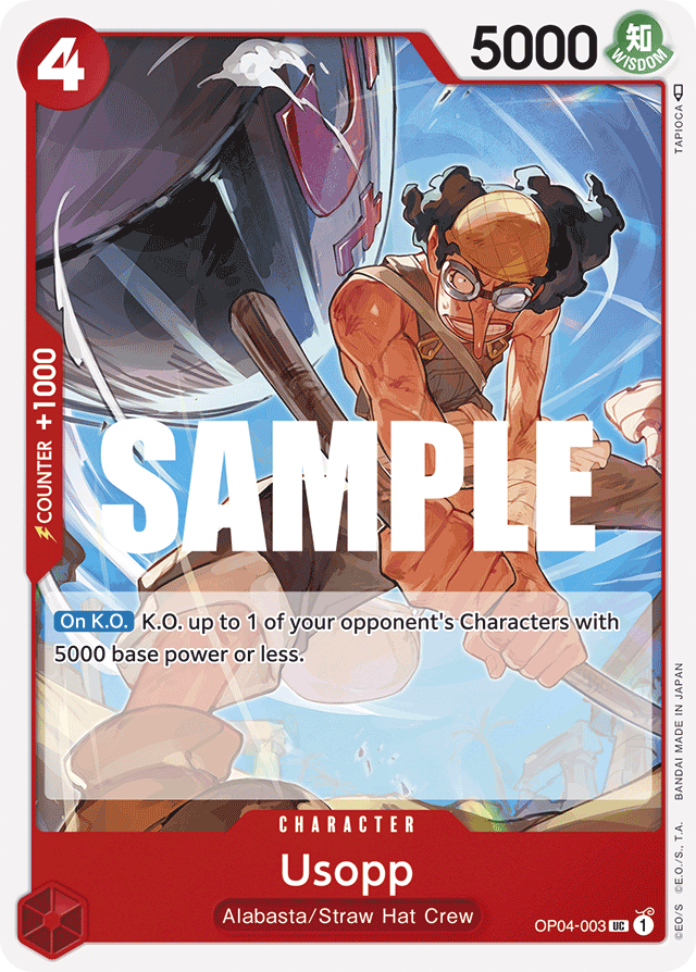Usopp OP04-003 card, Kingdoms of Intrigue