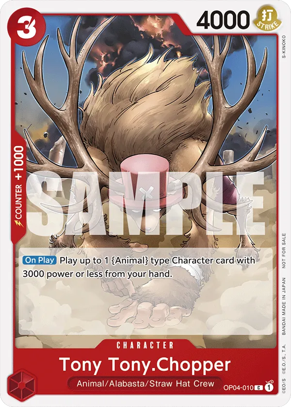 Tony Tony.Chopper OP04-010 Tournament Pack Alt Art card, Kingdoms of Intrigue