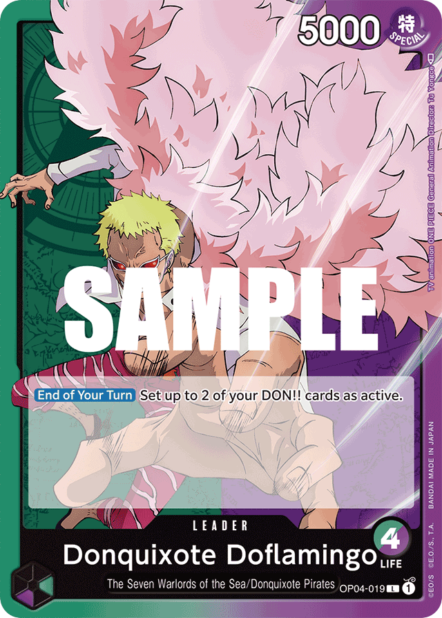 Donquixote Doflamingo OP04-019 card, Kingdoms of Intrigue