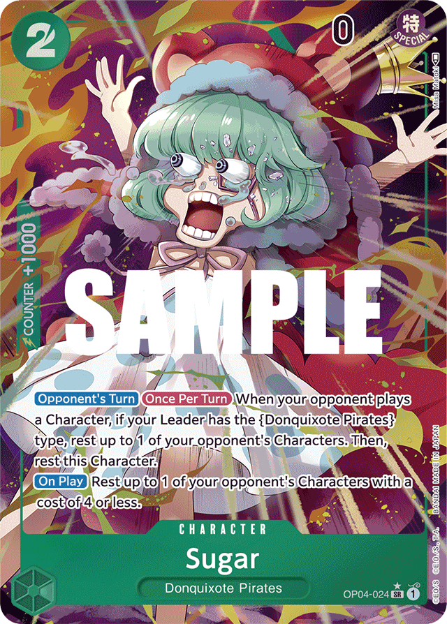 Sugar OP04-024 Alt Art card, Kingdoms of Intrigue