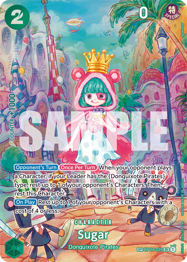 Sugar OP04-024 SP Alt Art card, Kingdoms of Intrigue