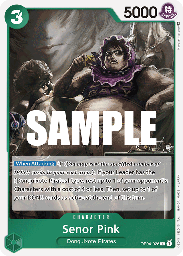 Senor Pink OP04-026 card, Kingdoms of Intrigue
