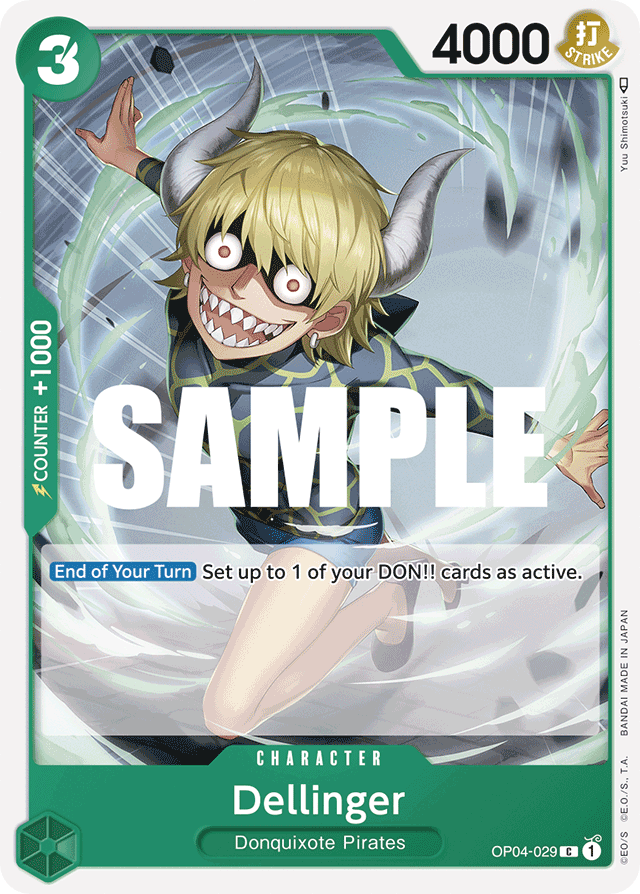 Dellinger OP04-029 card, Kingdoms of Intrigue
