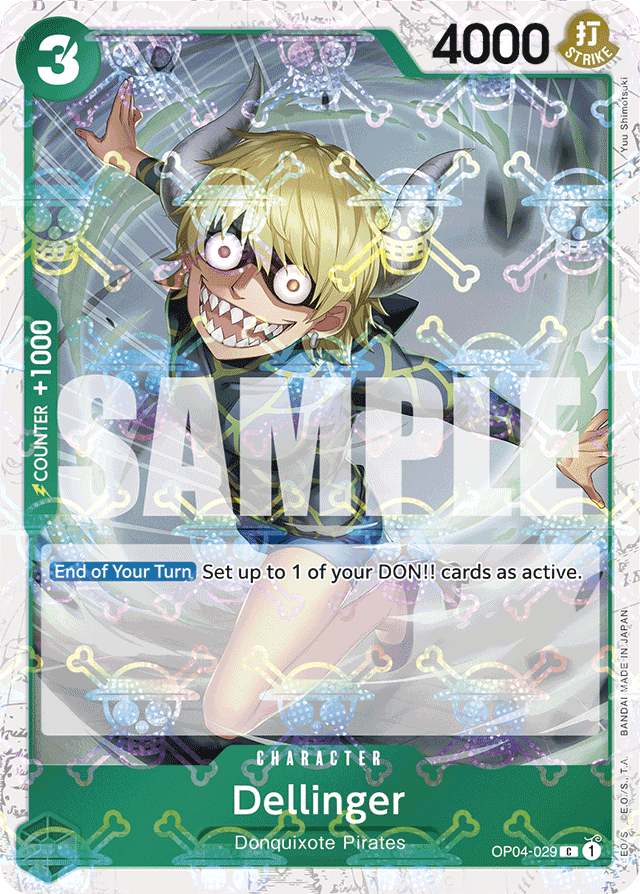 Dellinger OP04-029 Jolly Roger Foil card, Kingdoms of Intrigue