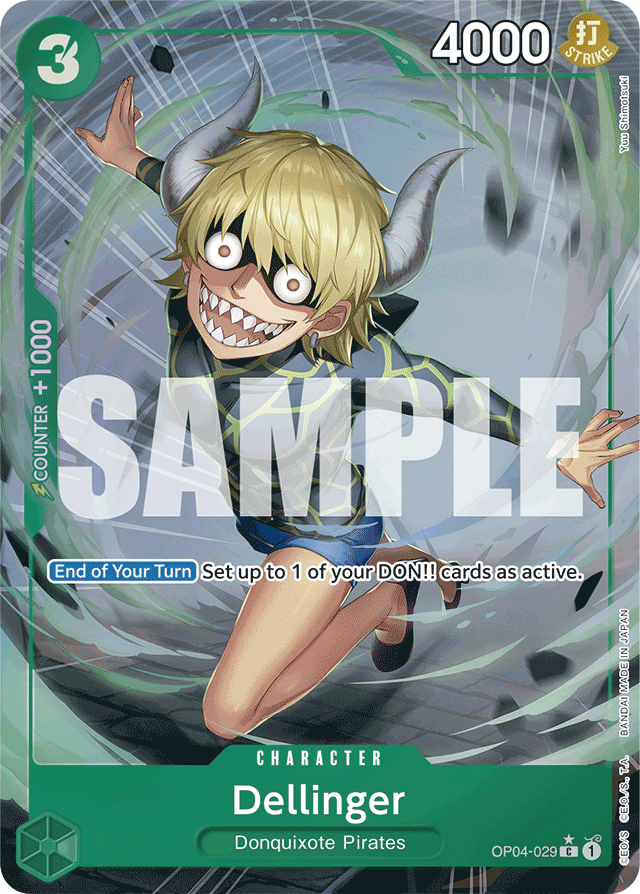 Dellinger OP04-029 Full Art card, Kingdoms of Intrigue