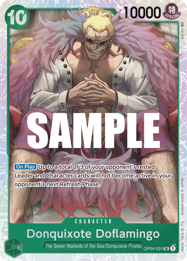 Donquixote Doflamingo OP04-031 card, Kingdoms of Intrigue