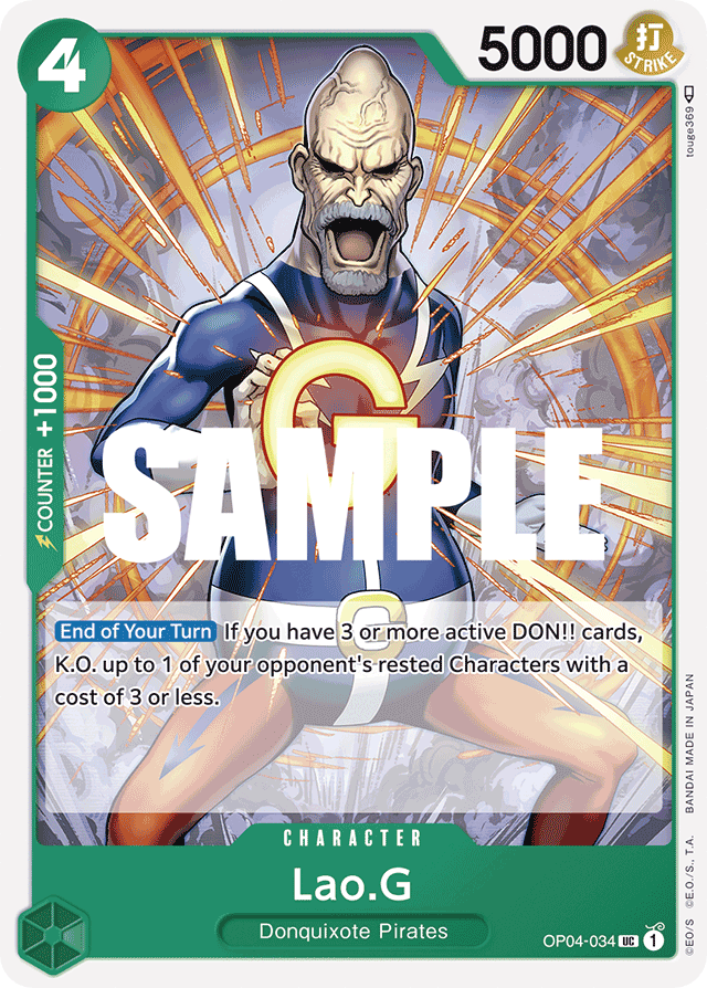 Lao.G OP04-034 card, Kingdoms of Intrigue