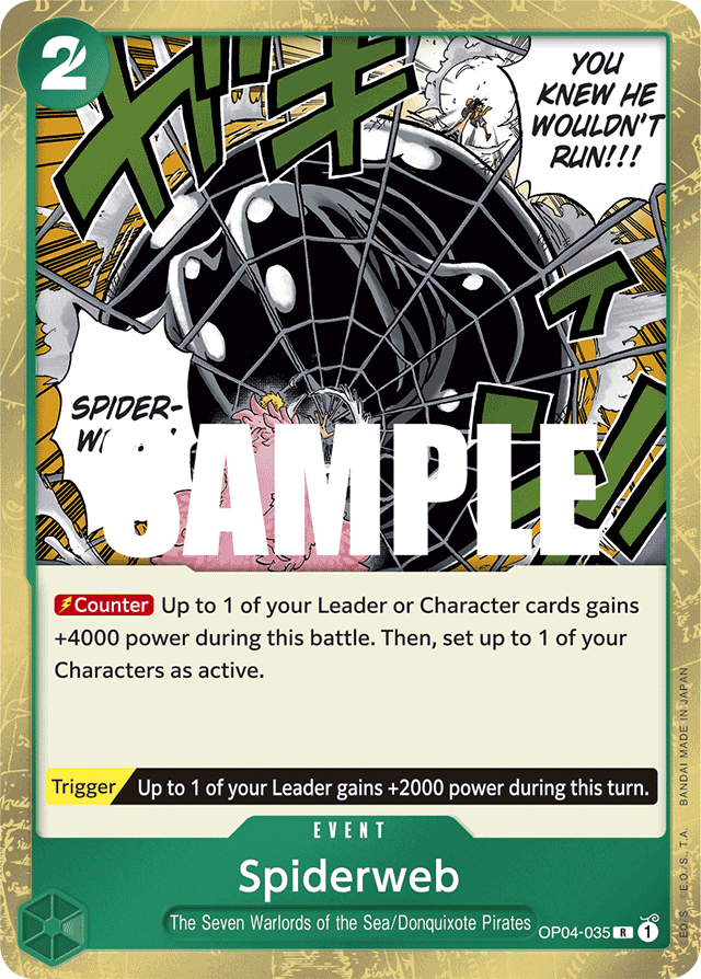 Spiderweb OP04-035 card, Kingdoms of Intrigue