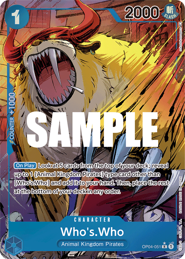 Who's.Who OP04-051 Alt Art card, Kingdoms of Intrigue