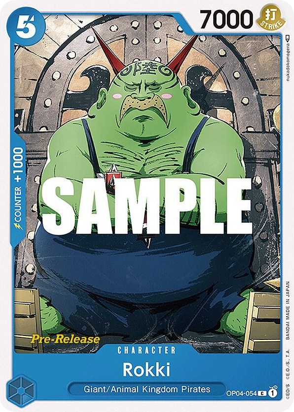 Rokki OP04-054 Pre-Release Stamp card, Kingdoms of Intrigue