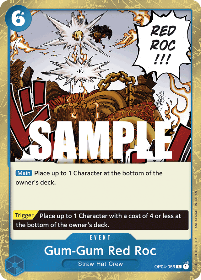 Gum-Gum Red Roc OP04-056 card, Kingdoms of Intrigue