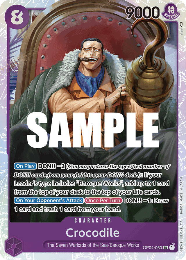 Crocodile OP04-060 card, Kingdoms of Intrigue