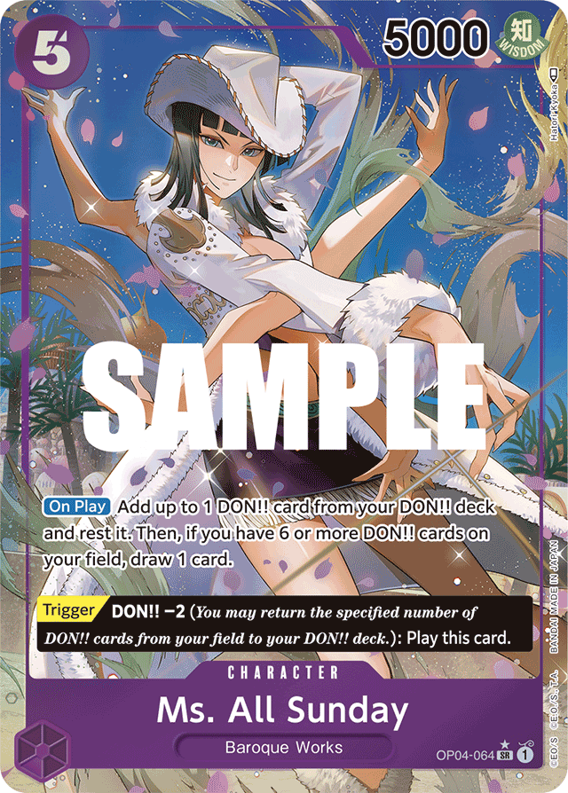 Ms. All Sunday OP04-064 Alt Art card, Kingdoms of Intrigue
