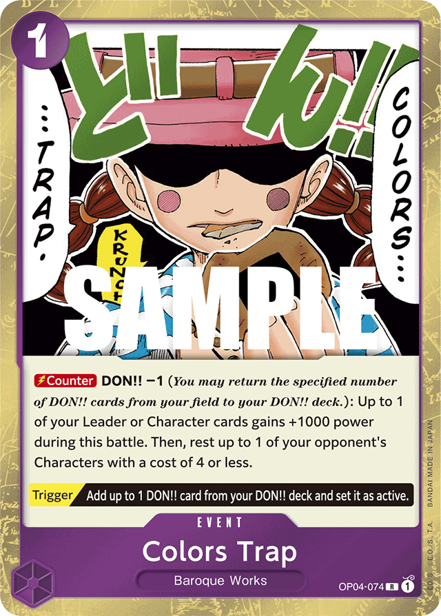 Colors Trap OP04-074 card, Kingdoms of Intrigue