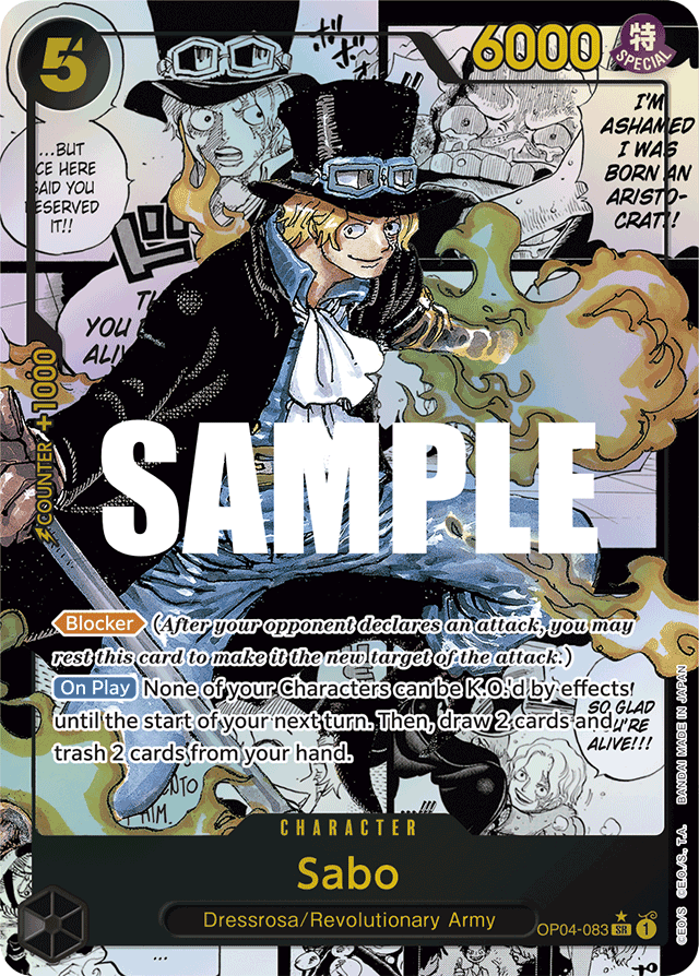 Sabo OP04-083 Manga Alt Art card, Kingdoms of Intrigue