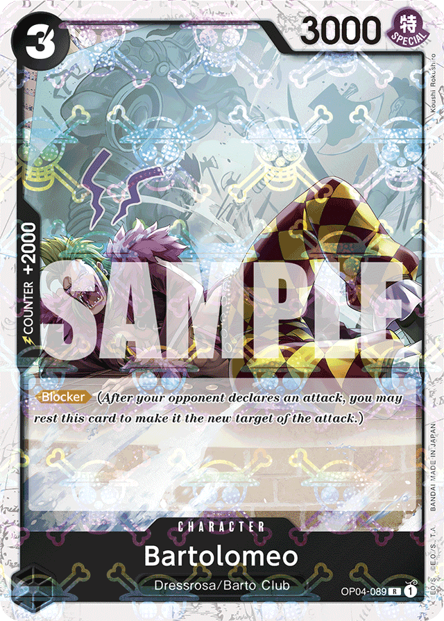 Bartolomeo OP04-089 Jolly Roger Foil card, Kingdoms of Intrigue