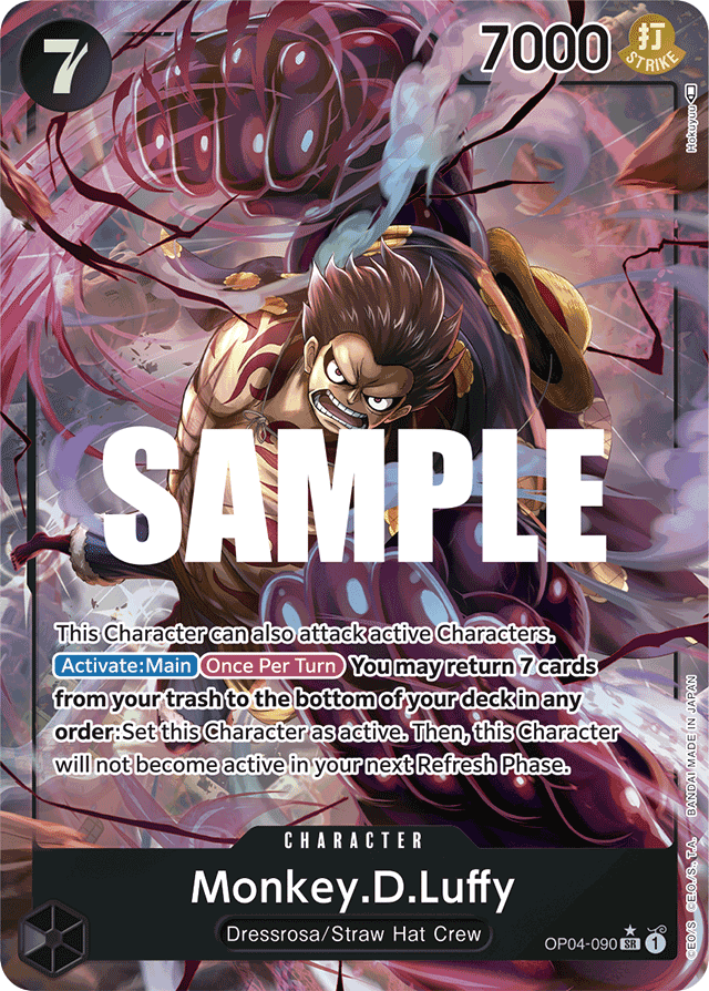 Monkey.D.Luffy OP04-090 Alt Art card, Kingdoms of Intrigue