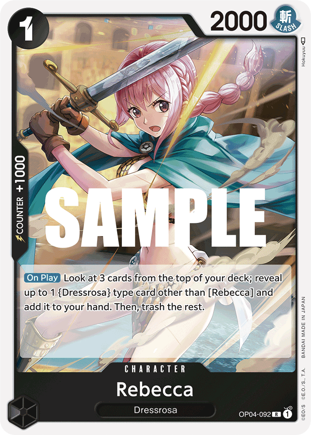 Rebecca OP04-092 card, Kingdoms of Intrigue