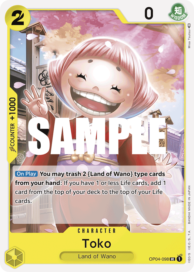 Toko OP04-098 card, Kingdoms of Intrigue