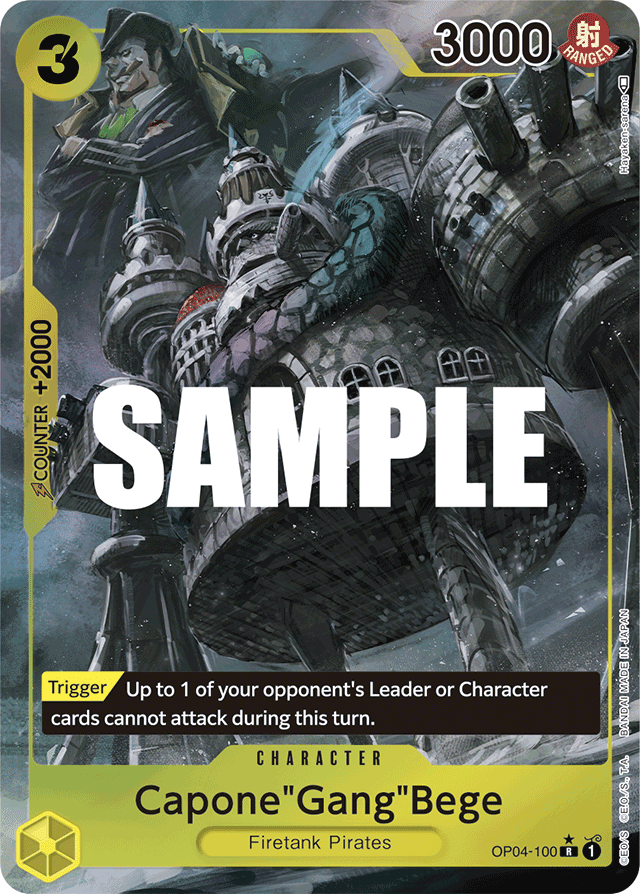 Capone"Gang"Bege OP04-100 Alt Art card, Kingdoms of Intrigue