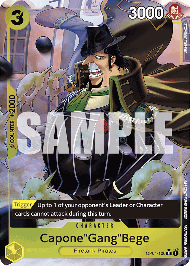 Capone"Gang"Bege OP04-100 Full Art card, Kingdoms of Intrigue