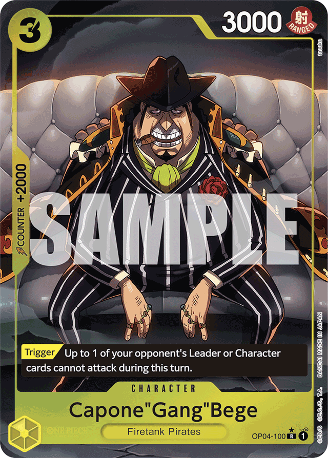 Capone"Gang"Bege OP04-100 Premium Alt Art card, Kingdoms of Intrigue