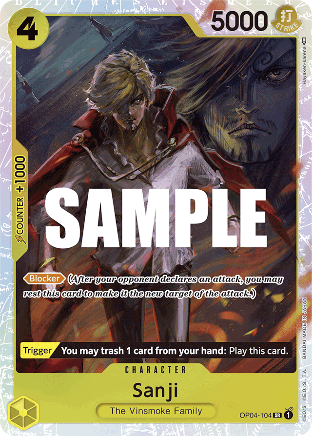 Sanji OP04-104 card, Kingdoms of Intrigue