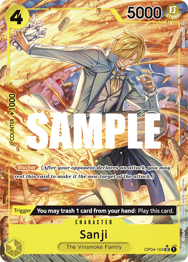 Sanji OP04-104 Alt Art card, Kingdoms of Intrigue