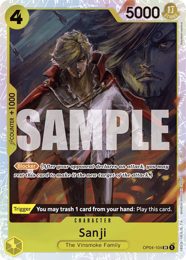 Sanji OP04-104 Reprint card, Kingdoms of Intrigue
