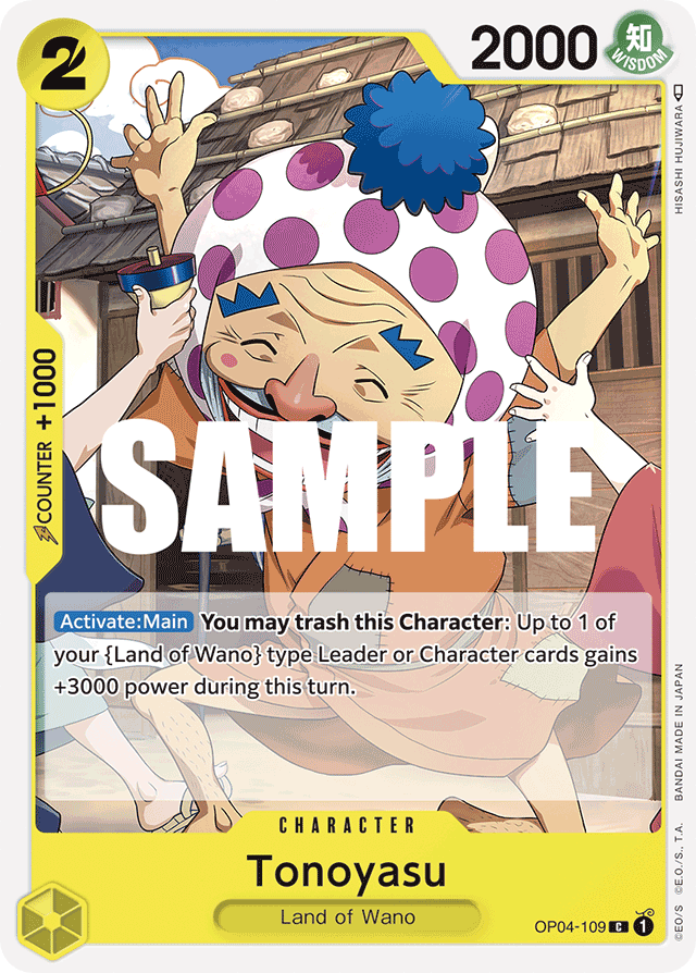Tonoyasu OP04-109 card, Kingdoms of Intrigue