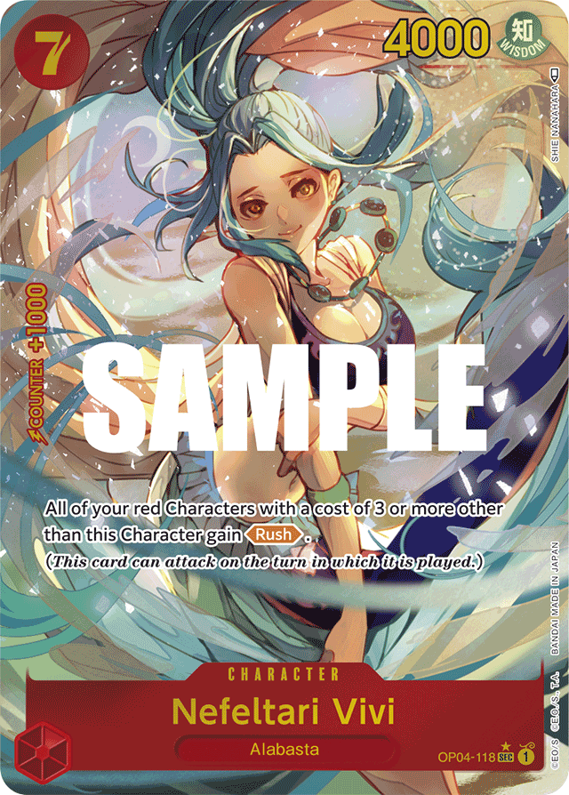 Nefeltari Vivi OP04-118 Alt Art card, Kingdoms of Intrigue